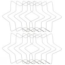 kohteita Lankatähti aaltorengas tähdet jouluseppeleeseen 20cm 10 kpl