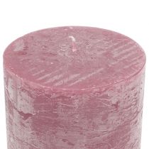 kohteita Yksiväriset kynttilät antiikki pinkki 50x100mm 4kpl