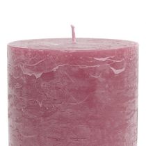 kohteita Yksiväriset kynttilät antiikki pinkki 85x120mm 2kpl