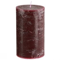 kohteita Yksiväriset kynttilät Burgundy pilarikynttilät 70×120mm 4 kpl