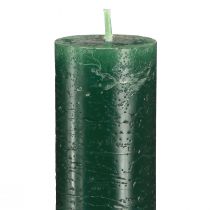 kohteita Yksiväriset kynttilät tummanvihreät sauvakynttilät 34x300mm 4 kpl