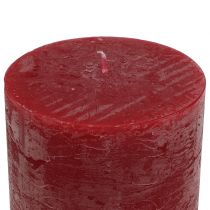 kohteita Yksiväriset kynttilät tummanpunaiset 50x100mm 4kpl