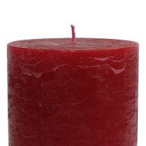 kohteita Yksiväriset kynttilät tummanpunaiset 85x120mm 2kpl