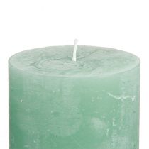 kohteita Yksiväriset pylväskynttilät, vihreä jade, 70 × 80 mm, 4 kpl:n setti, koristeluun ja rentoutumiseen