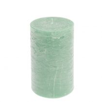 kohteita Yksiväriset kynttilät vaaleanvihreät 85x150mm 2 kpl