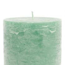 kohteita Yksiväriset kynttilät vaaleanvihreät 85x150mm 2 kpl