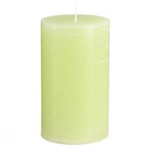 kohteita Yksiväriset kynttilät limenvihreät​​​​​​​​ Pylväikynttilät 70×120mm 4 kpl