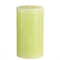 kohteita Yksiväriset kynttilät limenvihreät​​​​​​​pylväikynttilät 85×150mm 2 kpl