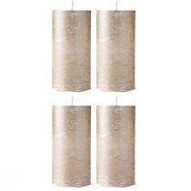 kohteita Yksiväriset kynttilät platina 50x100mm 4 kpl