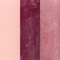 kohteita Pylväskynttiläsetti, pinkki ja marjainen, 70x100 mm, pitkä paloaika, 12 kpl pakkaus, ihanteellinen koristeeksi ja lahjaksi