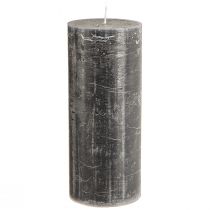 kohteita Yksiväriset pylväikynttilät antrasiittia 85x200mm 2 kpl
