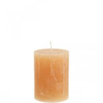 kohteita Yksiväriset kynttilät Oranssi Peach pilarikynttilät 60×80mm 4kpl