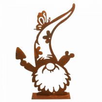 kohteita Patina koristeellinen gnome metallinen koristeteline H40cm