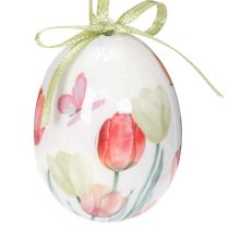 kohteita Pääsiäismunakoriste, tulppaaniaihe ripustusnauhalla ja kevätkoristeena, 6 cm, 12 kpl