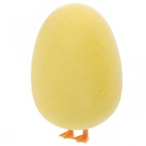 kohteita Pääsiäismuna jaloilla Keltainen koristefiguuri muna pääsiäiskoristelu H13cm 4 kpl