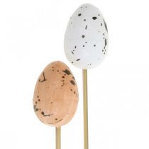 Keinotekoiset viiriäisen munat tikussa deco muna Pääsiäiskoristeet 4cm 18kpl