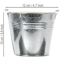 kohteita Ämpäri Ø12cm K10cm 8 kpl. Sinkkiä, kiiltävä