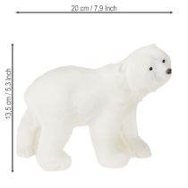 kohteita Jääkarhu koristehahmot seisovat ja istuvat valkoiset 16/20cm 3kpl