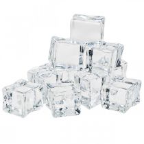 Keinotekoiset jääpalat koristejää läpinäkyvä 2,5×3×2,5cm 12kpl