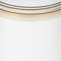 kohteita Elegantti Moiré-seppelenauha, 125 mm, valkoinen kultareunuksella - Laadukas koristenauha kukkakauppoihin ja juhliin