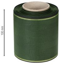 kohteita Elegantti vihreä moaré-kuvioinen seppelenauha kultareunalla, 100 mm x 25 m, hautajaiskukkakauppoihin ja koristeluun