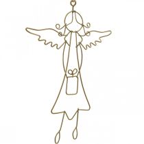 Enkeliriipus Joulu enkelin lankahahmot kulta 15cm 6kpl
