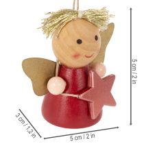 kohteita Koristeellinen enkeliriipus tähdellä, ripustettavaksi, 5 cm, 9 kpl