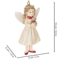 kohteita Enkelikuusen koristeet, vintage-tyyli, jouluun, 10 cm, 3 kpl