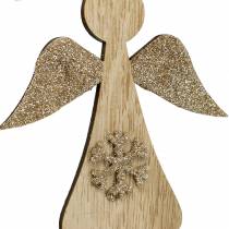 kohteita Koristeellinen ripustin puinen enkeli glitter 10cm 12kpl