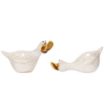 kohteita Keraaminen ankka-koristefiguuri täydelliseksi katseenvangitsijaksi olohuoneeseen, 13 cm, 2 kpl