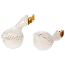 kohteita Keraaminen ankka-koristefiguuri täydelliseksi katseenvangitsijaksi olohuoneeseen, 13 cm, 2 kpl