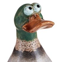 kohteita Ducks koristeellinen keraaminen ruskea vihreä drake-istuin K17,5cm 2 kpl