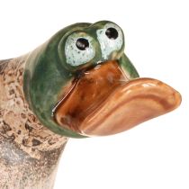 kohteita Ducks koristeellinen keraaminen kevät ruskea vihreä L15cm 2 kpl