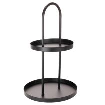 kohteita Metallinen kaksikerroksinen pyöreä koristetarjotin 58cm
