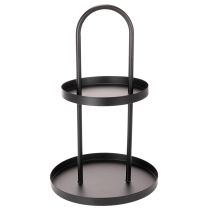 kohteita Metallinen kaksikerroksinen pyöreä koristetarjotin 58cm