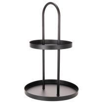 kohteita Metallinen kaksikerroksinen pyöreä koristetarjotin 58cm