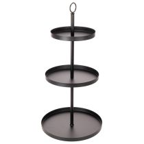 kohteita Kolmikerroksinen metallinen pyöreä tarjoilualusta monikerroksiseen pöytäkoristeeseen, 61 cm