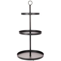 kohteita Kolmikerroksinen metallinen pyöreä tarjoilualusta monikerroksiseen pöytäkoristeeseen, 61 cm