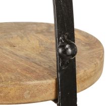 kohteita 3-kerroksinen puinen koristelu luonnonmusta Ø30cm K52cm