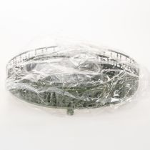 kohteita Metallinen kerrostettu tarjoilualusta, vihreä, kolmikerroksinen, kuusenkoristeinen, pyöreä, 49 cm
