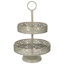 kohteita Koristeellinen kerrostettu tarjoilualusta kahvalla, tähtiaihe, kaksikerroksinen, 49 cm