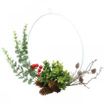 kohteita Koristeellinen seppele eukalyptuksesta, marjoista ja käpyistä Ø30cm