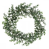 Koristeellinen seppele Eukalyptus Vihreä Keinotekoinen Eukalyptus seppele Ø32cm