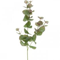 Keinotekoinen Eukalyptus oksa Deco vihreä kasvi vihreä, vaaleanpunainen 75cm