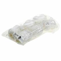 kohteita Koristeellinen pöllö kruunulla ripustettavaksi valkoisena, kimallus 6,5 × 8cm 6kpl.