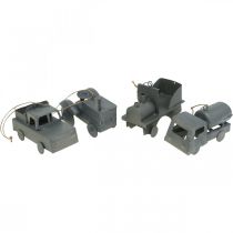 kohteita Vintage-koristeet ripustettaville metallisille autoille, eri kokoja, 9-10 cm, 4 kpl