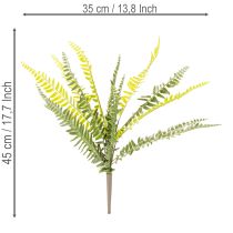 kohteita Keinotekoinen saniaisen oksa, keinotekoinen vihreä koristekasvi, 45cm