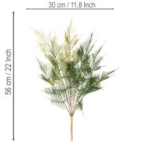 kohteita Keinotekoinen saniaisen oksakoriste, vihreä, elävän näköinen, 56 cm