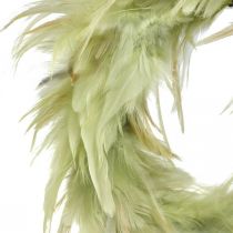 Koristeellinen höyhenseppele vihreä Ø16cm aito höyhenseppele kevätkoristeita