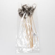 kohteita Höyhenen oksan koristekepit luonnonhöyhenillä, pääsiäiskoristeet tyylikkäisiin asetelmiin, 37 cm, 12 kpl